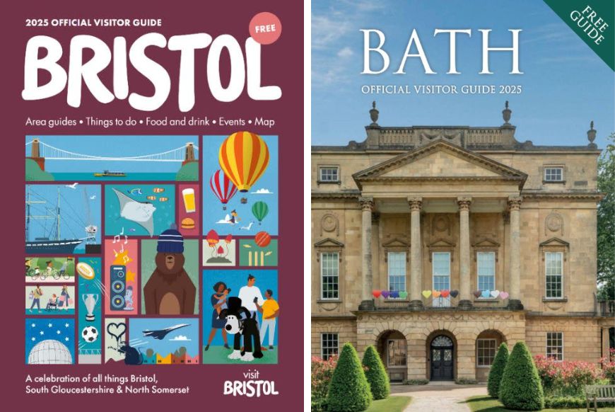 Visit Bristol and Visit Bath 2025 visitor guides 